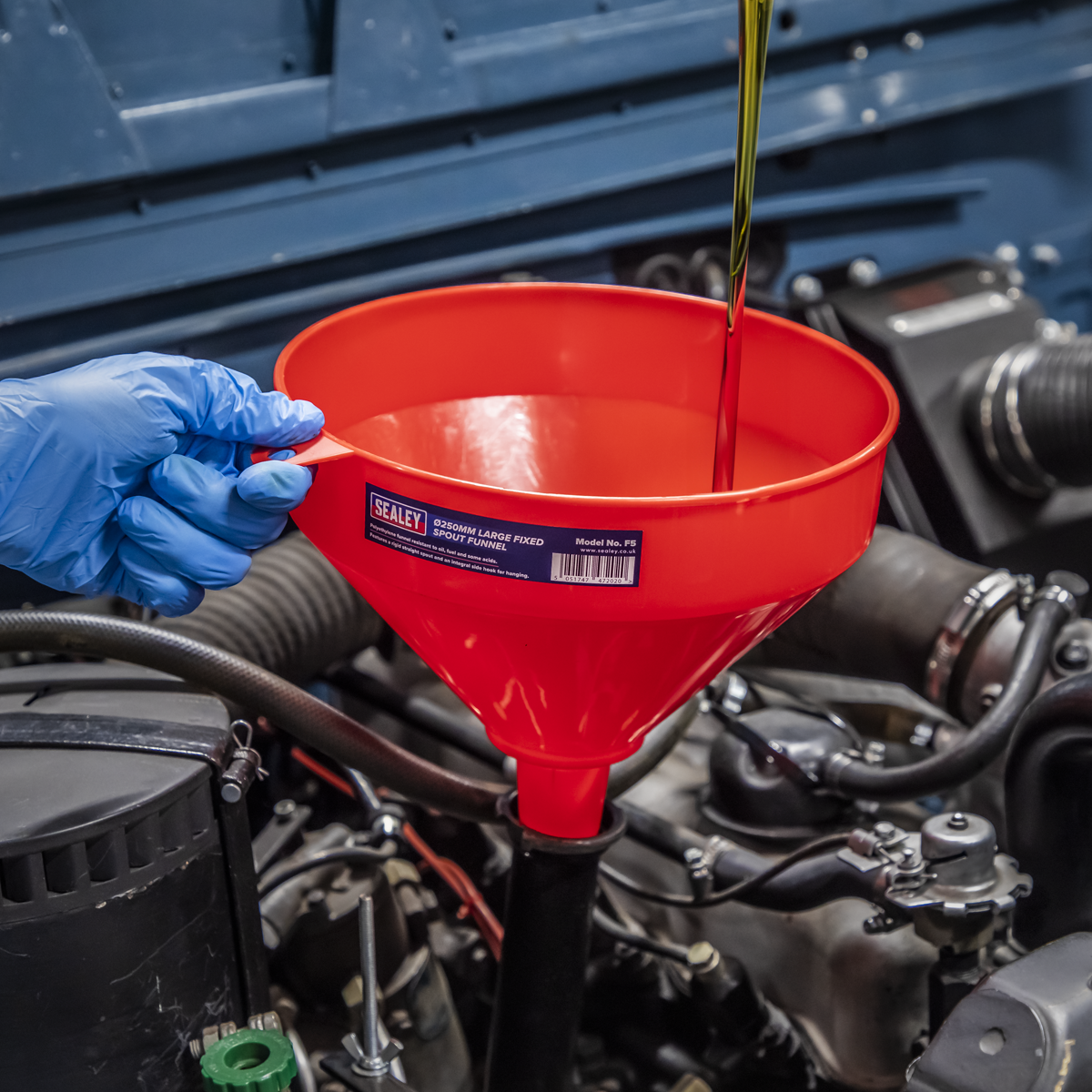 Sealey F5 Fixed Spout Funnel 250mm - Large