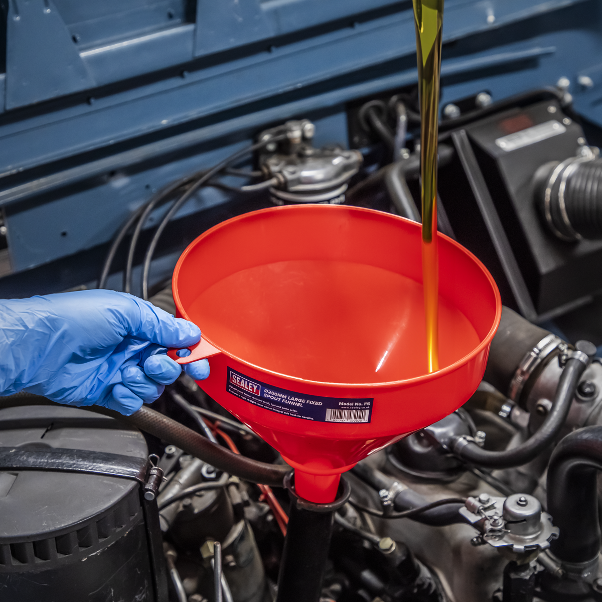 Sealey F5 Fixed Spout Funnel 250mm - Large