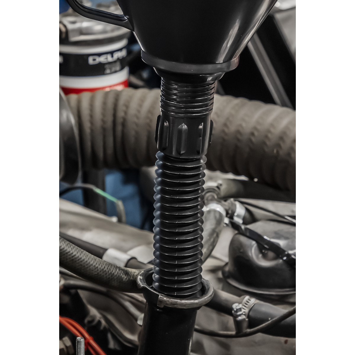 Sealey F6 Flexible Spout Funnel with Filter 160mm