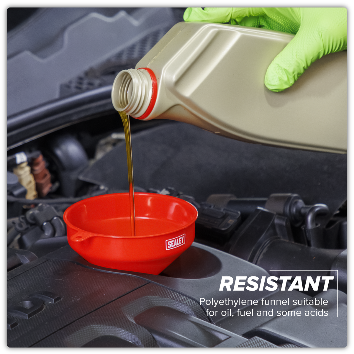 Sealey F98 Fixed Spout Funnel Set 3pc