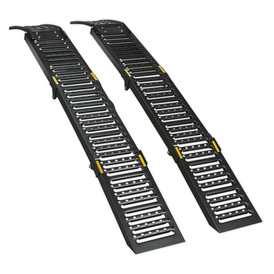 Sealey FCR500 Steel Folding Loading Ramps 500kg Capacity - Pair