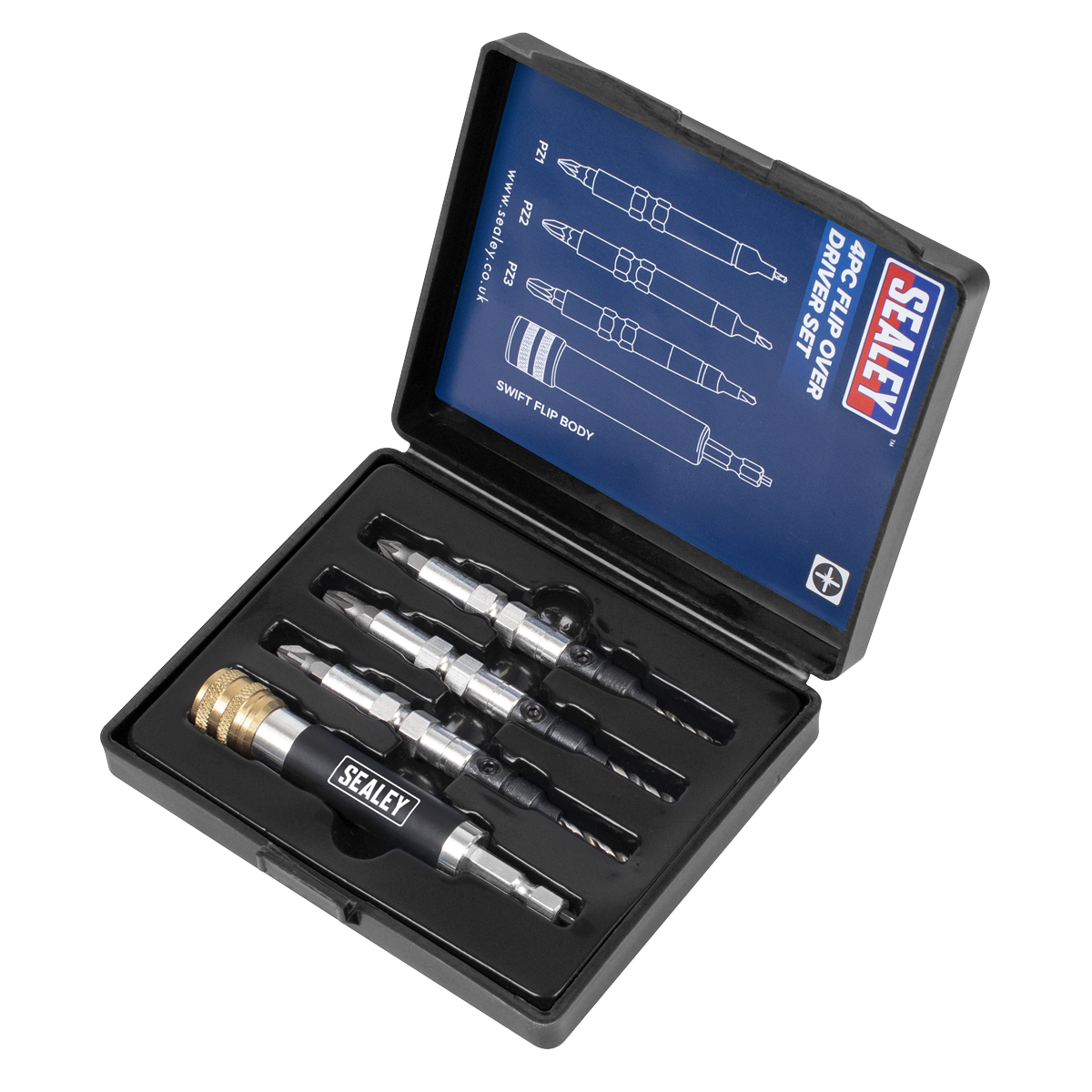 Sealey FDS4 Flip-Over Drill/Driver Set 4pc