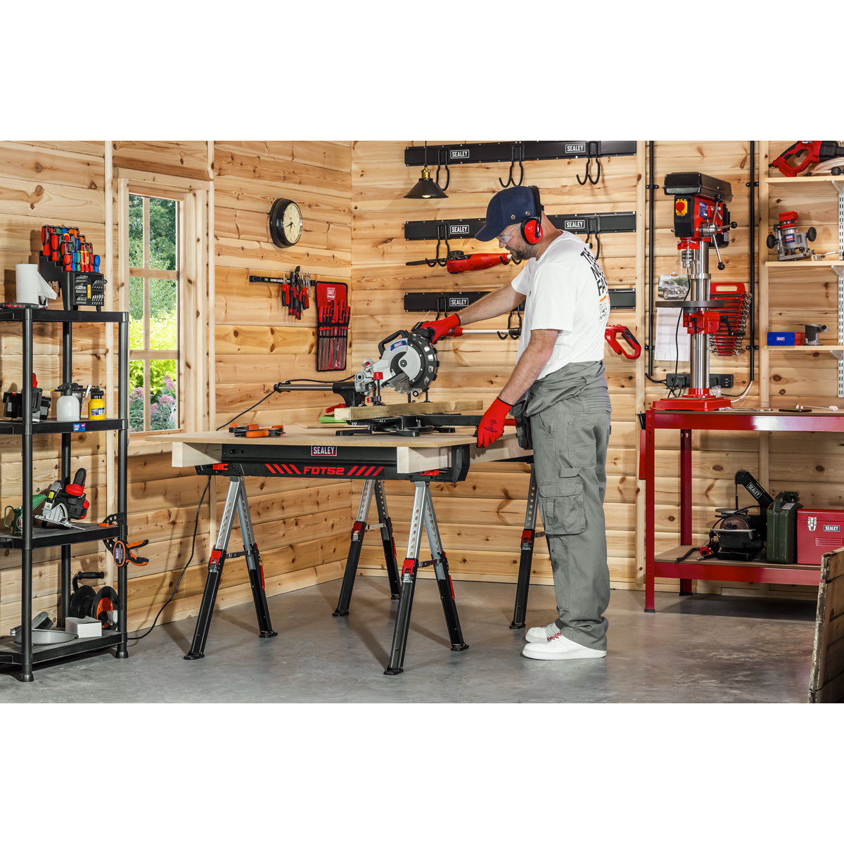 Sealey FDT52 Adjustable Sawhorse Set 2pc