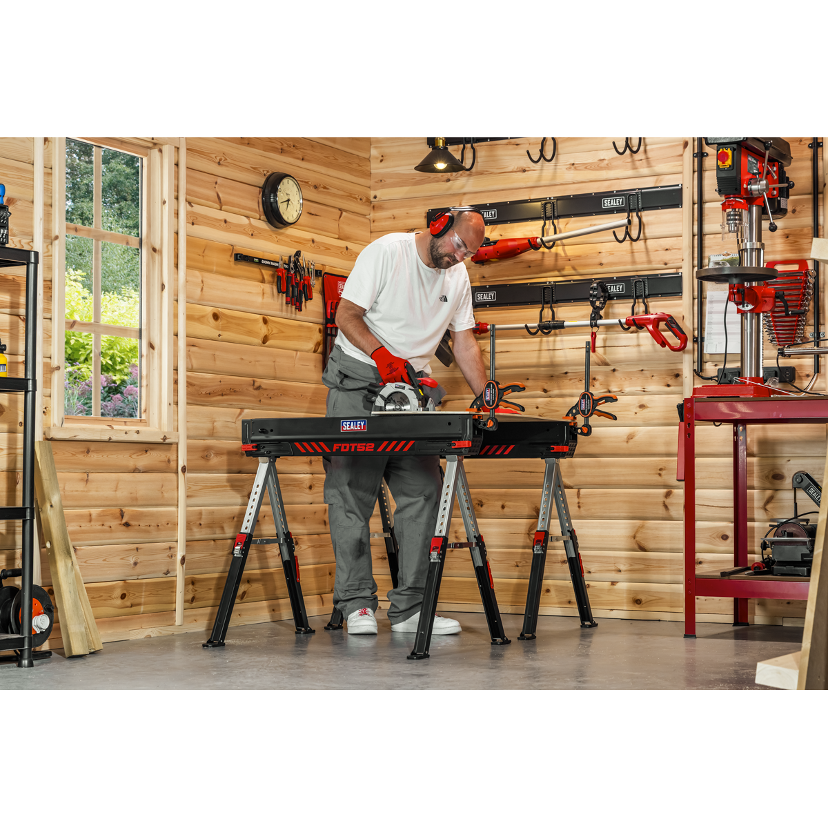 Sealey FDT52 Adjustable Sawhorse Set 2pc
