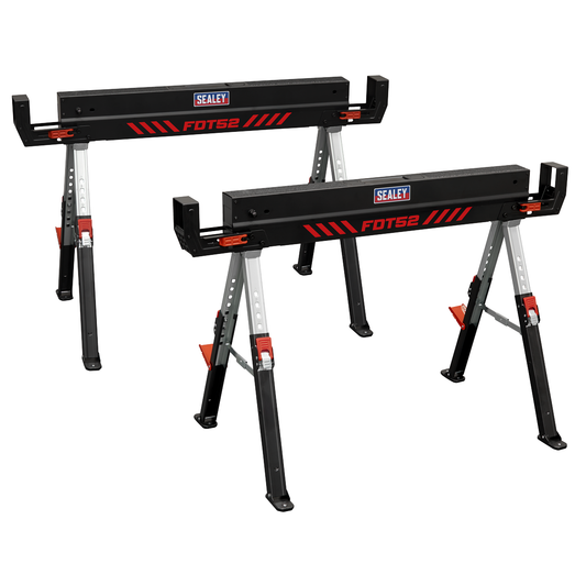 Sealey FDT52 Adjustable Sawhorse Set 2pc