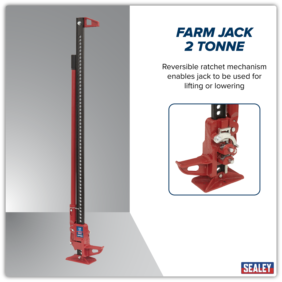Sealey FJ60 Farm Jack 1500mm 2 Tonne Capacity