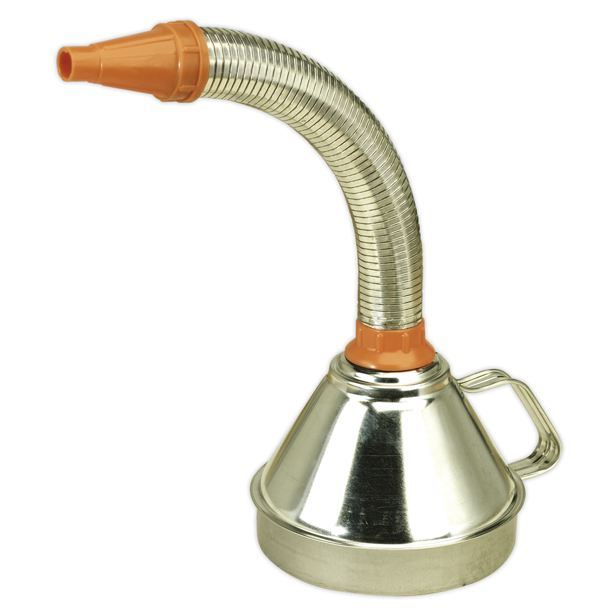 Sealey FM16F Metal Flexible Spout Funnel with Filter 160mm