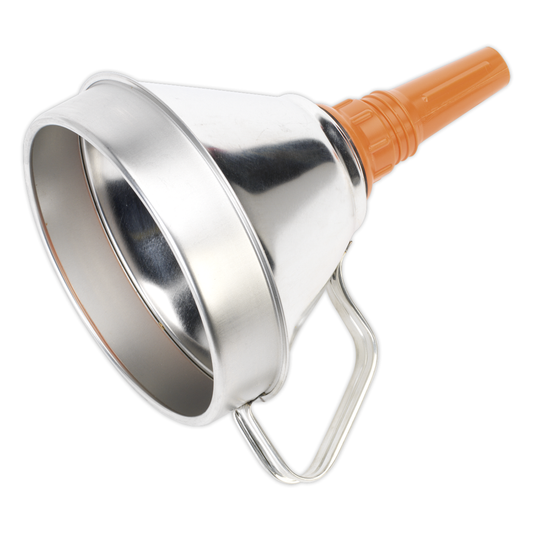 Sealey FM16 Metal Funnel with Filter 160mm