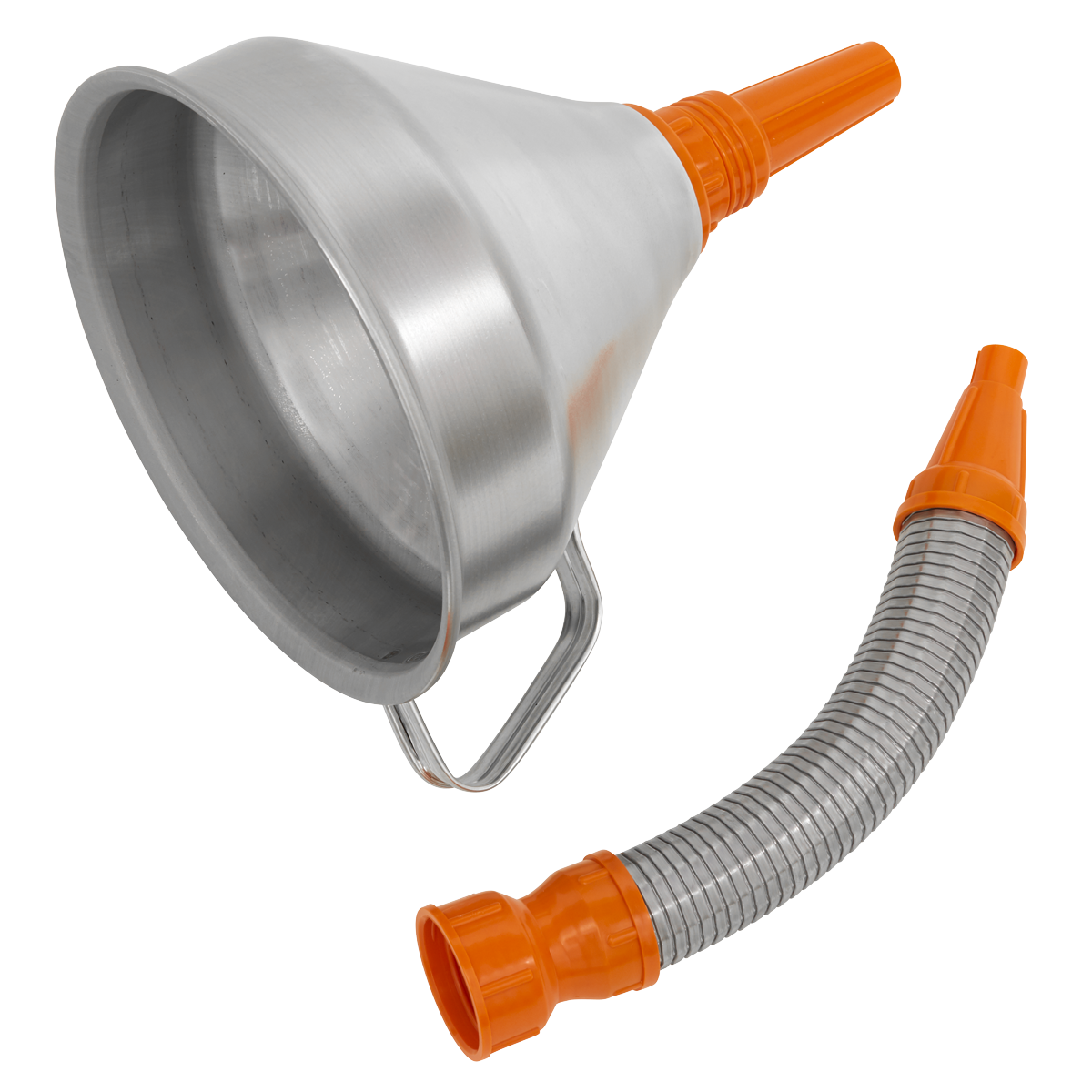 Sealey FM20F Metal Flexible Spout Funnel with Filter 200mm