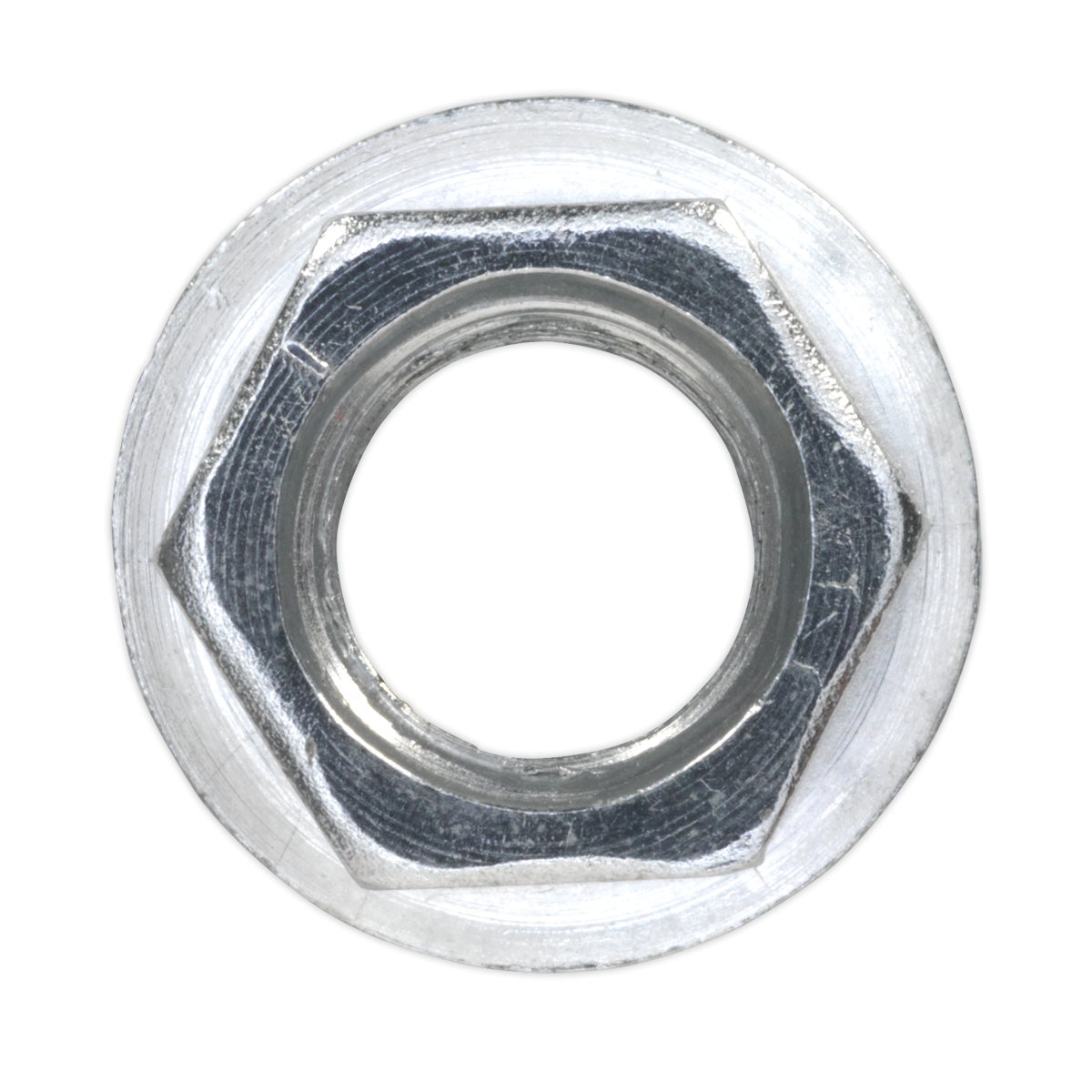 Sealey FN10 Zinc Plated Serrated Flange Nut M10 - Pack of 100