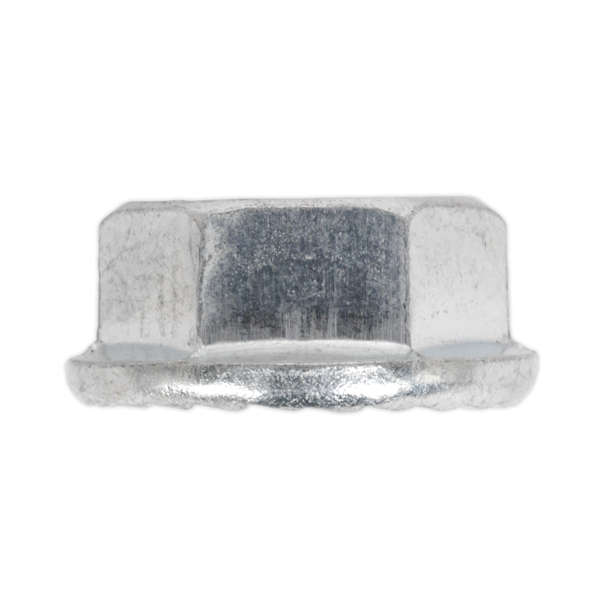 Sealey FN10 Zinc Plated Serrated Flange Nut M10 - Pack of 100