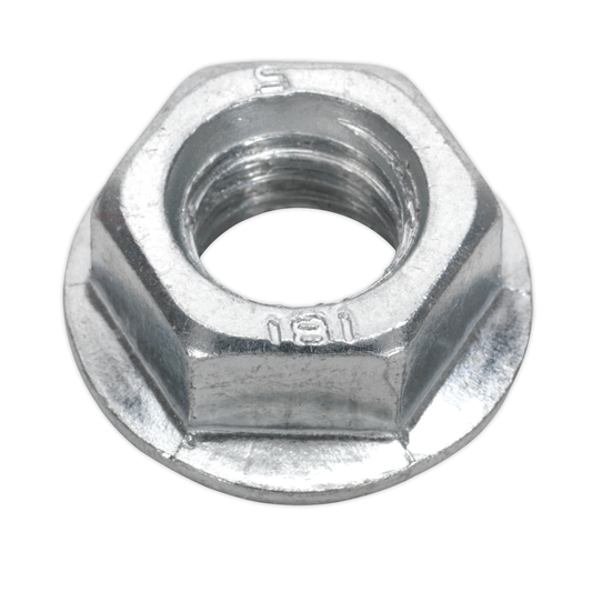 Sealey FN12 Zinc Plated Serrated Flange Nut M12 - Pack of 50