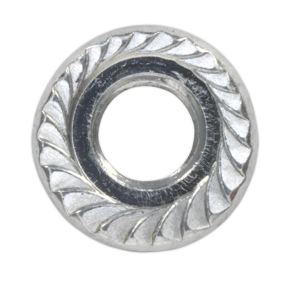 Sealey FN5 Zinc Plated Serrated Flange Nut M5 - Pack of 100