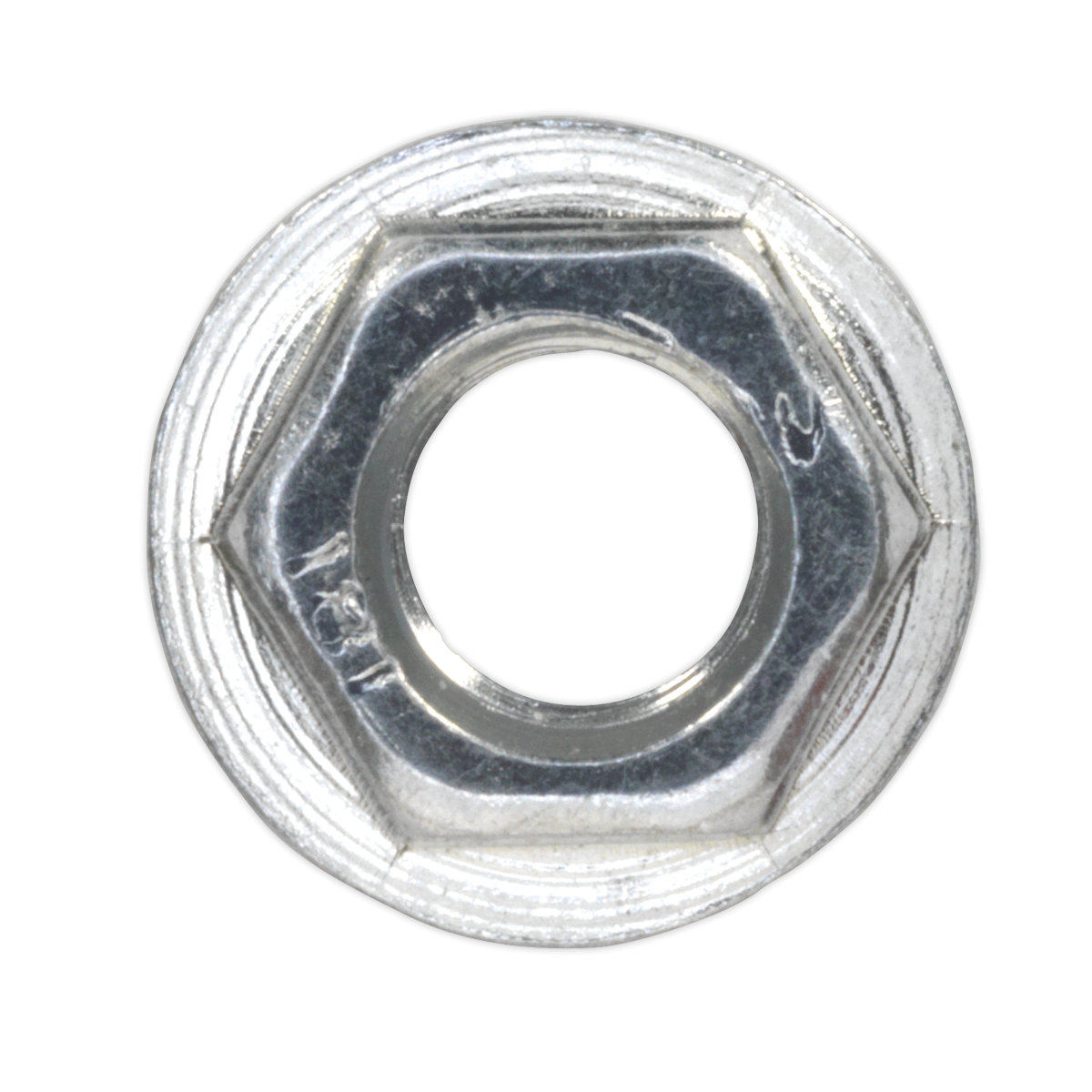 Sealey FN5 Zinc Plated Serrated Flange Nut M5 - Pack of 100