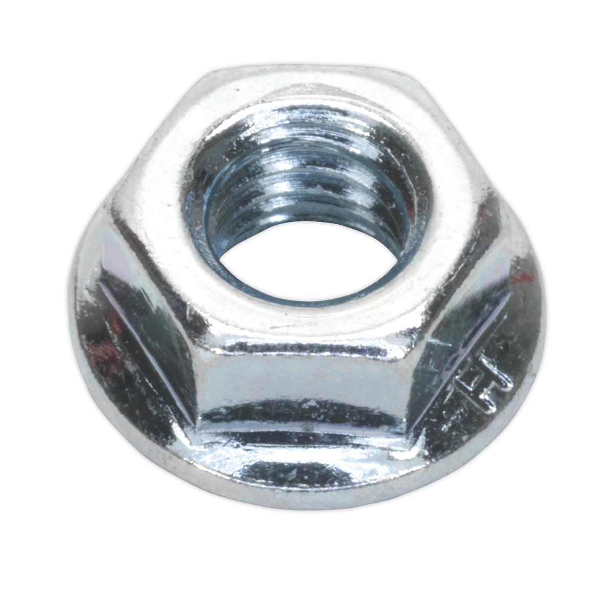 Sealey FN8 Zinc Plated Serrated Flange Nut M8 - Pack of 100