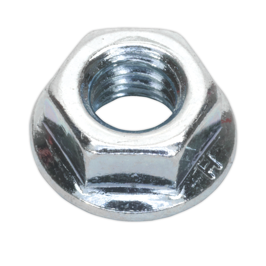 Sealey FN8 Zinc Plated Serrated Flange Nut M8 - Pack of 100