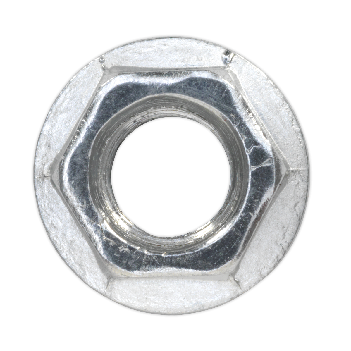 Sealey FN8 Zinc Plated Serrated Flange Nut M8 - Pack of 100