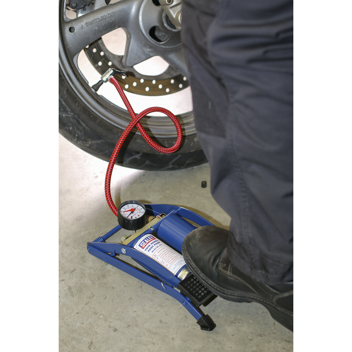 Sealey FP2 Twin Barrel Foot Pump