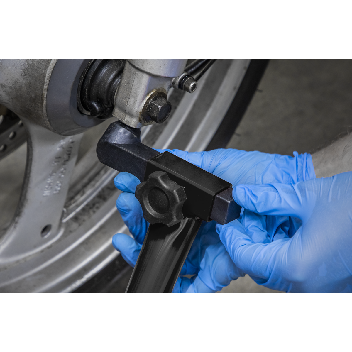 Sealey FPS1KD Universal Front Paddock Stand with Rubber Supports