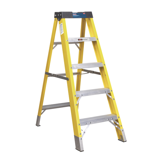 Sealey FSL5 Fibreglass Step Ladder 4-Tread - EN 131