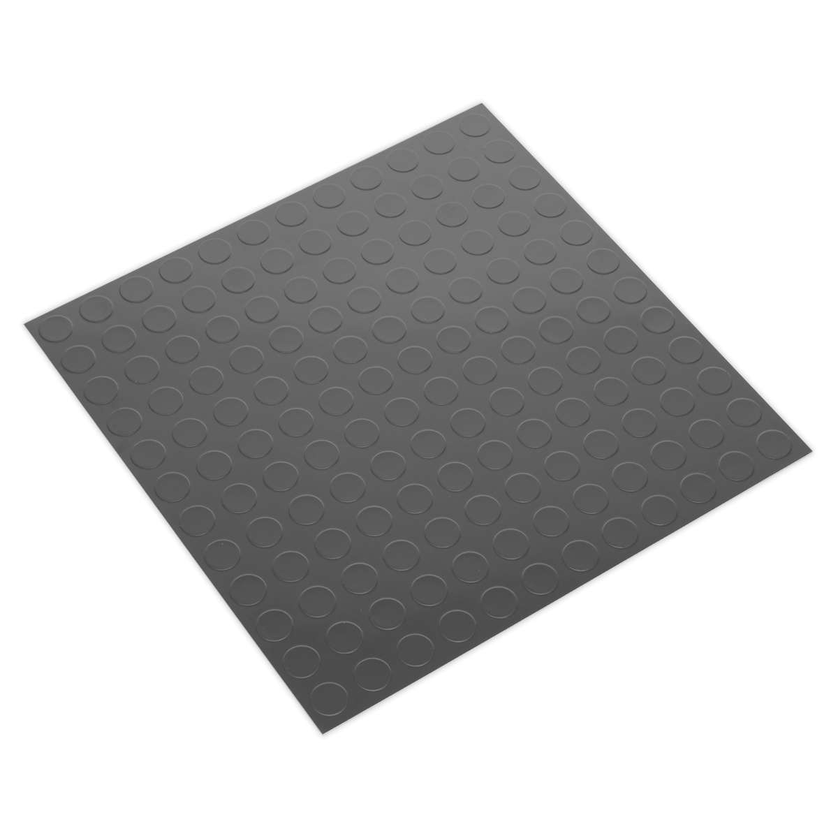 Sealey FT2S Vinyl Floor Tile with Peel & Stick Backing Silver Coin - Pack of 16