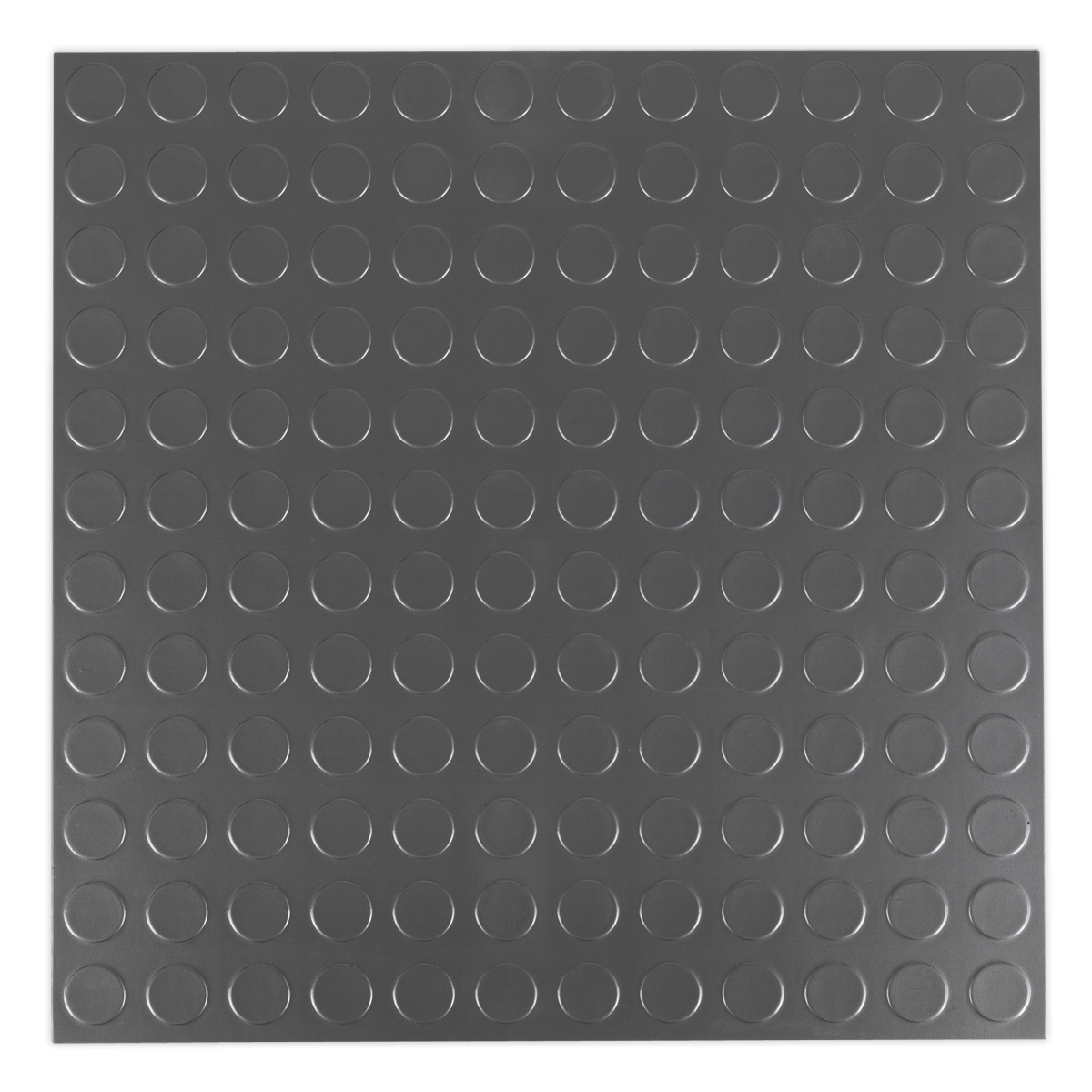 Sealey FT2S Vinyl Floor Tile with Peel & Stick Backing Silver Coin - Pack of 16
