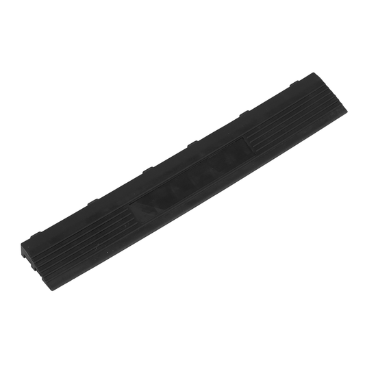 Sealey FT3EBF Polypropylene Floor Tile Edge 400 x 60mm, Black Female - Pack of 6