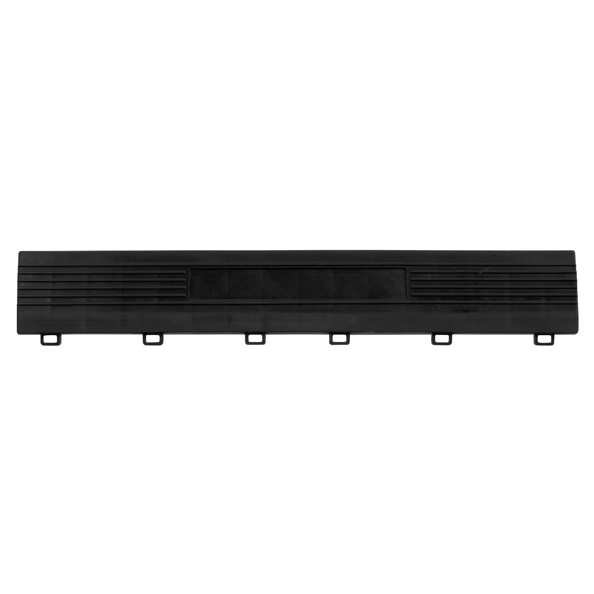 Sealey FT3EBF Polypropylene Floor Tile Edge 400 x 60mm, Black Female - Pack of 6