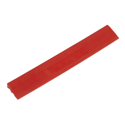 Sealey FT3ERM Polypropylene Floor Tile Edge 400 x 60mm, Red Male - Pack of 6