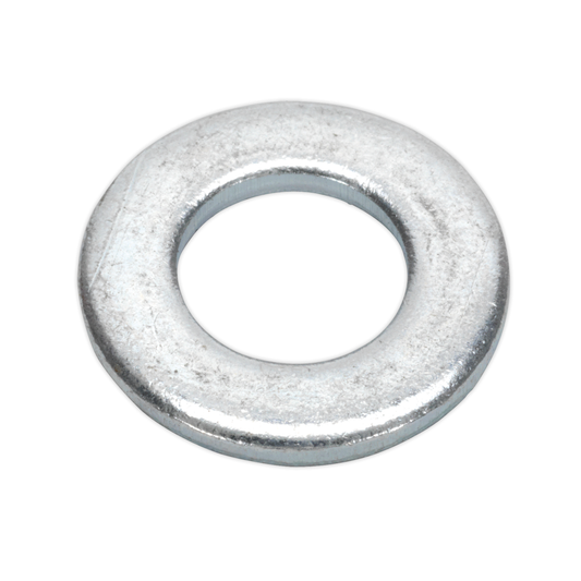 Sealey FWA1021 Zinc Plated Form A Flat Washer M10 x 21mm, DIN 125 - Pack of 100
