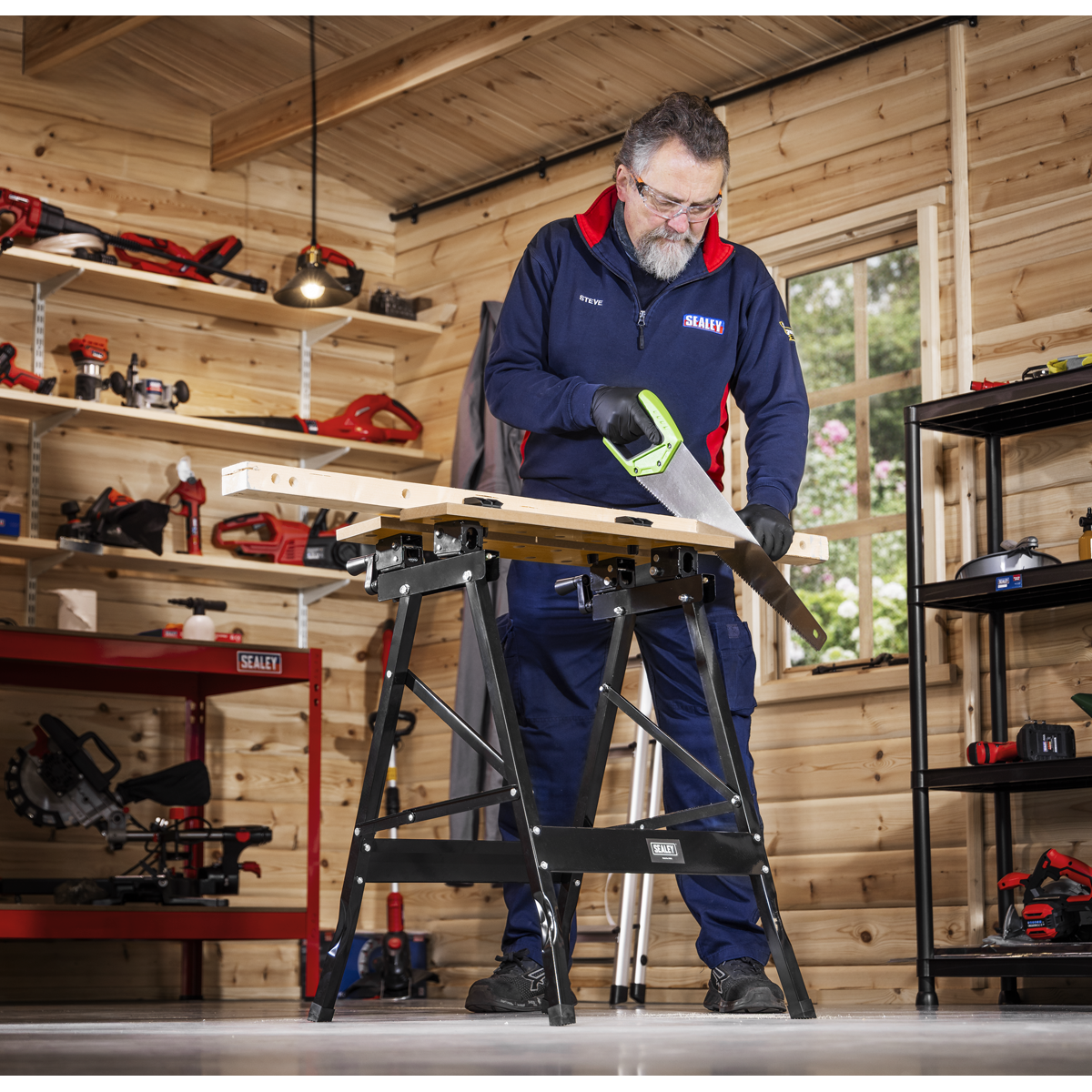 Sealey FWB3 Tilt & Clamp Folding Workbench