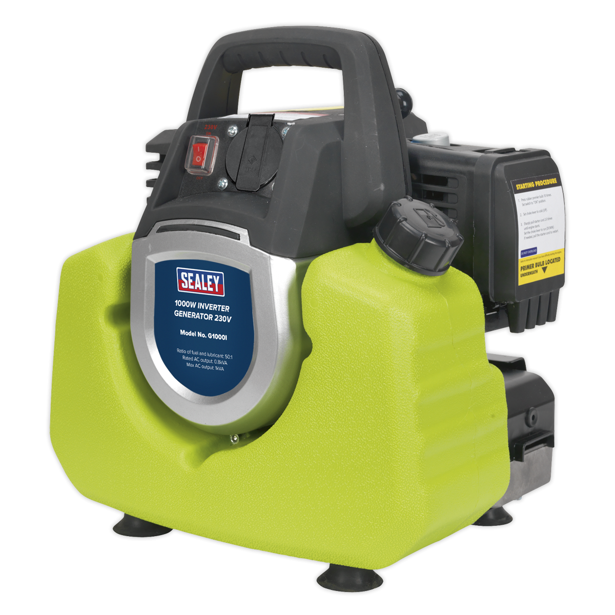 Sealey G1000I 1000W Inverter Generator 2-Stroke Engine 230V