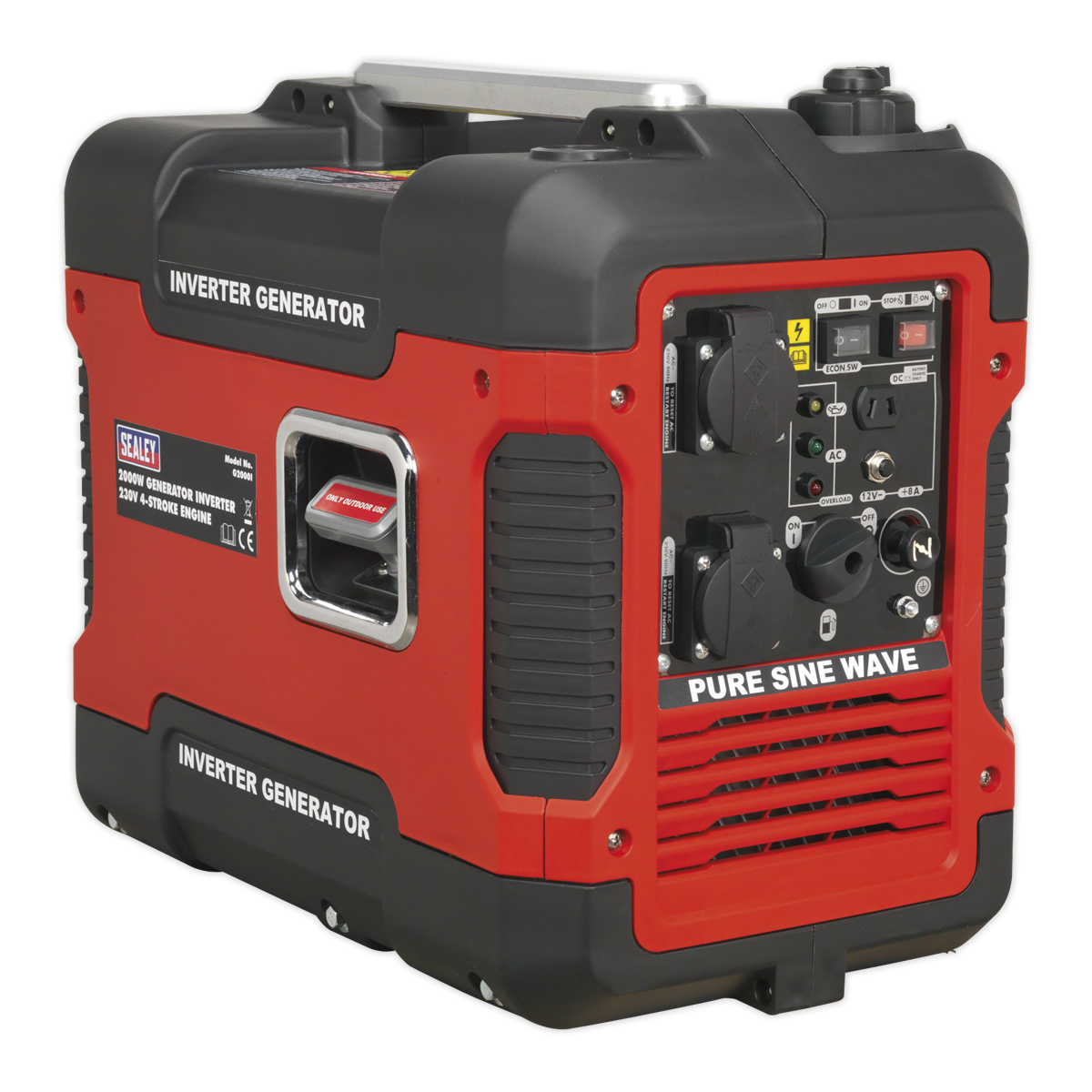 Sealey G2000I 2000W Inverter Generator 4-Stroke Engine 230V