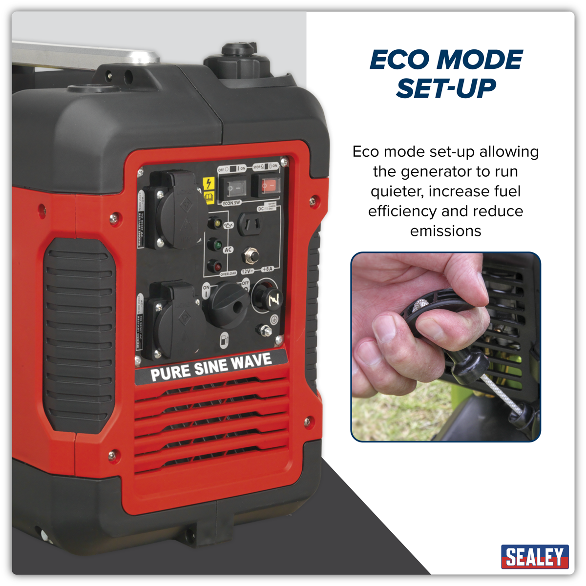 Sealey G2000I 2000W Inverter Generator 4-Stroke Engine 230V