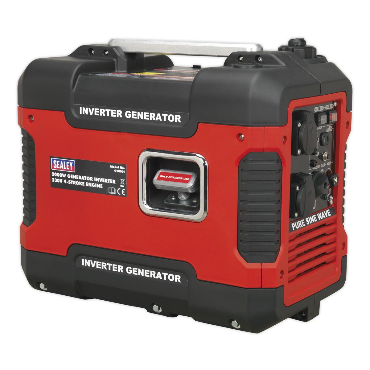 Sealey G2000I 2000W Inverter Generator 4-Stroke Engine 230V