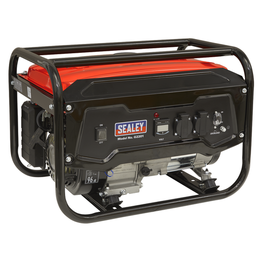 Sealey G2201 2200W Generator 6.5hp 4-Stroke Engine 230V