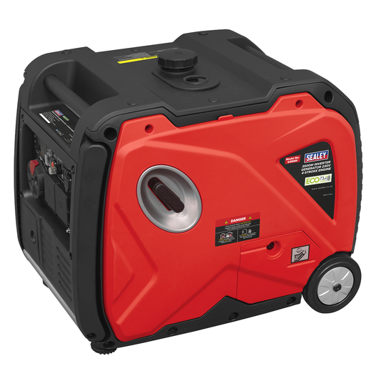 Sealey G3500I 3500W Inverter Generator 4-Stroke Engine 230V