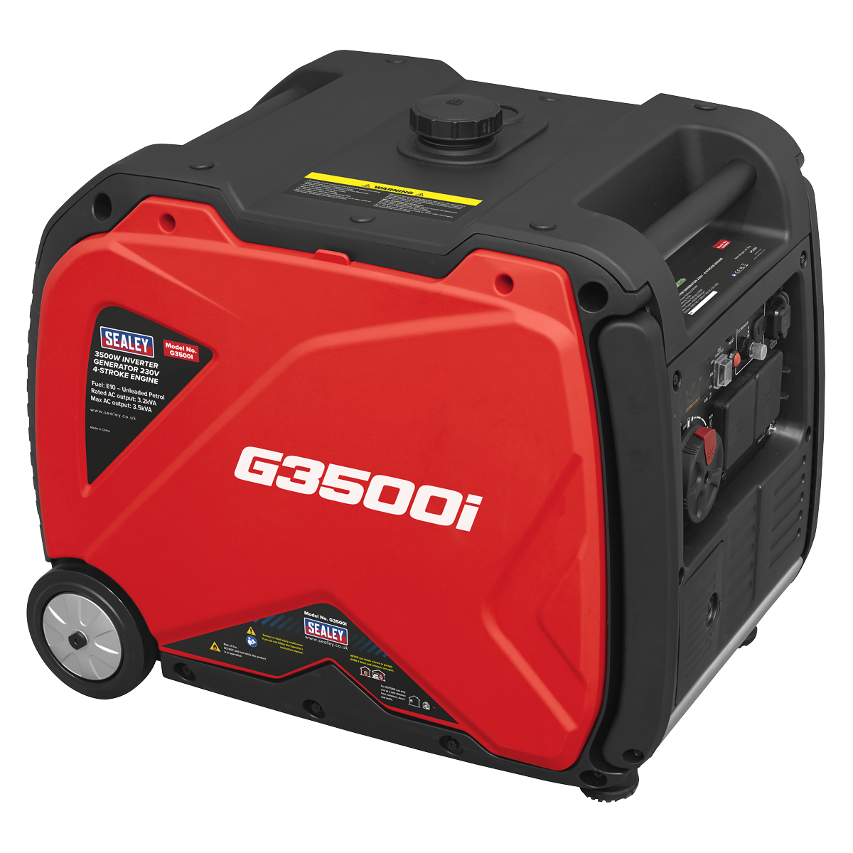 Sealey G3500I 3500W Inverter Generator 4-Stroke Engine 230V