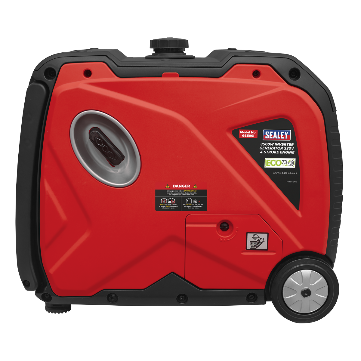 Sealey G3500I 3500W Inverter Generator 4-Stroke Engine 230V