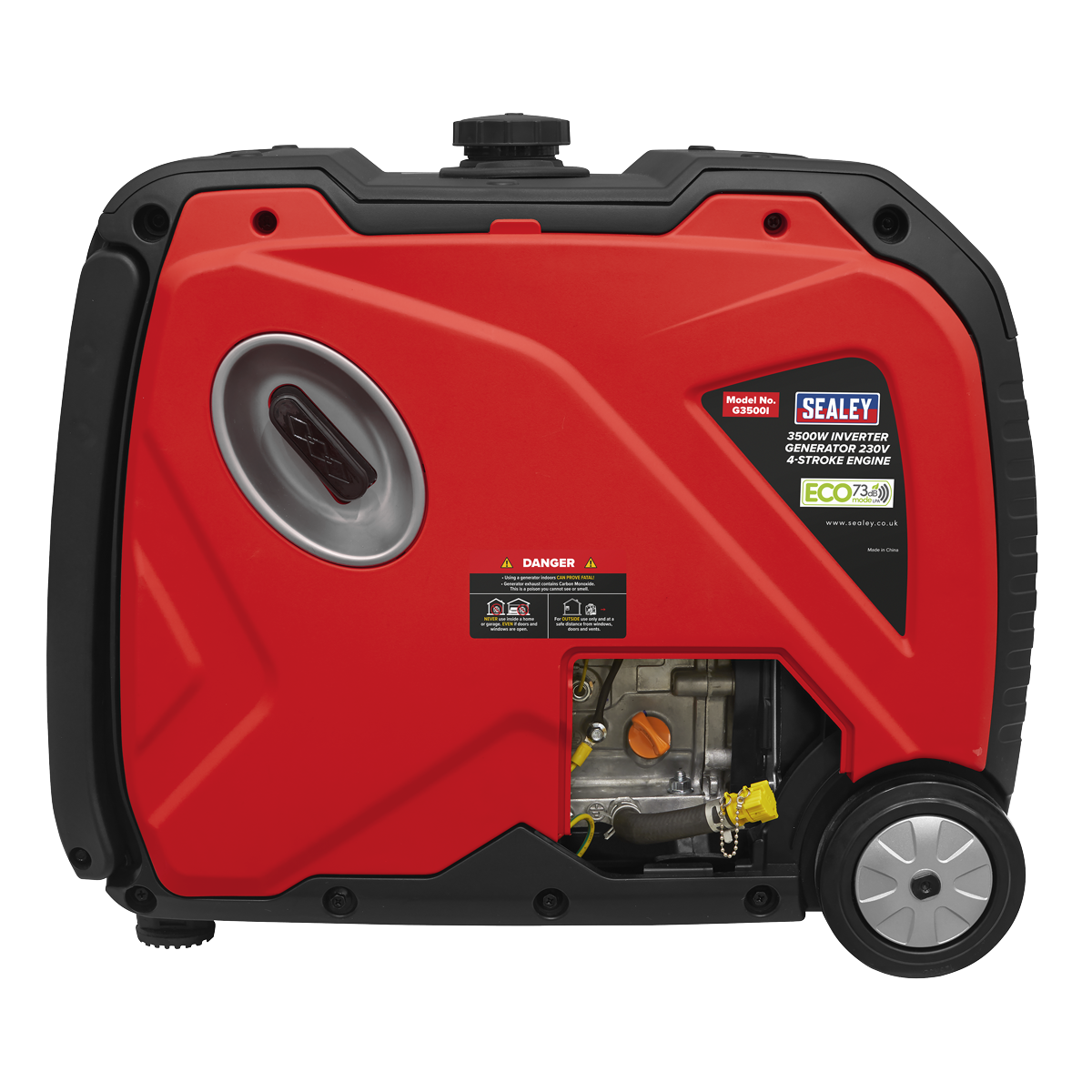 Sealey G3500I 3500W Inverter Generator 4-Stroke Engine 230V