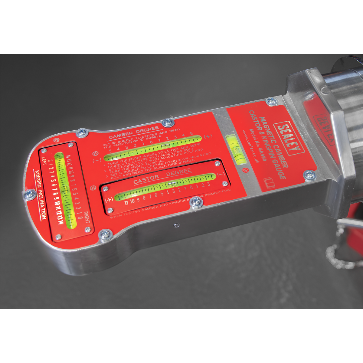Sealey GA450 Magnetic Camber Castor & Kingpin Gauge