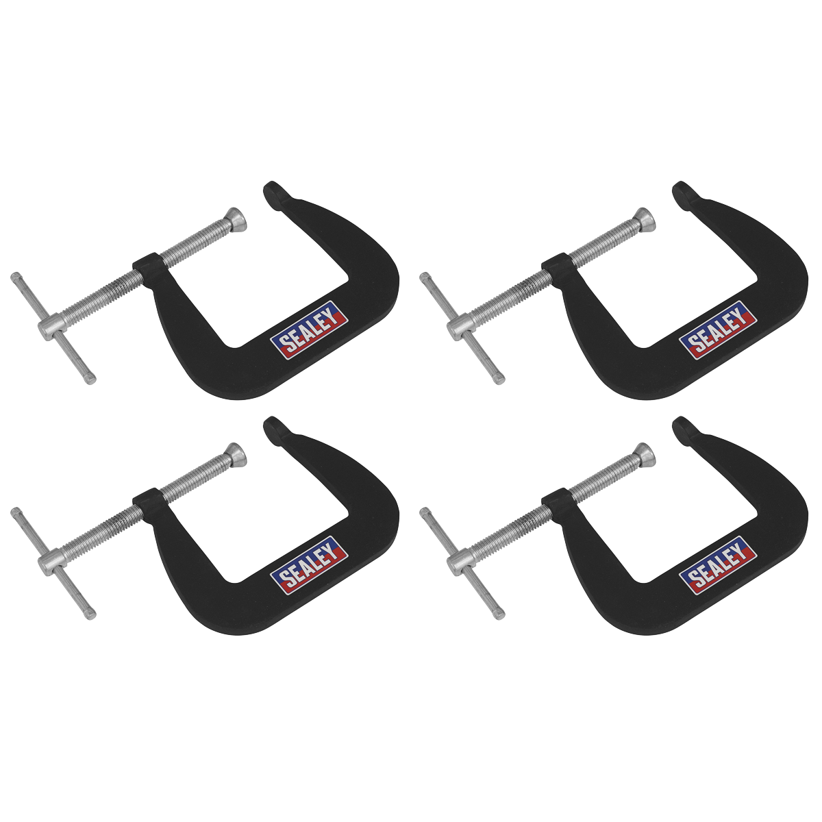 Sealey GCC01 Junior C-Clamp Set 64 x 64mm 4pc