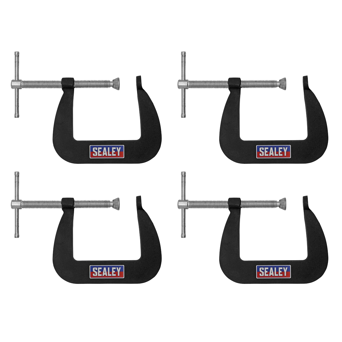 Sealey GCC01 Junior C-Clamp Set 64 x 64mm 4pc