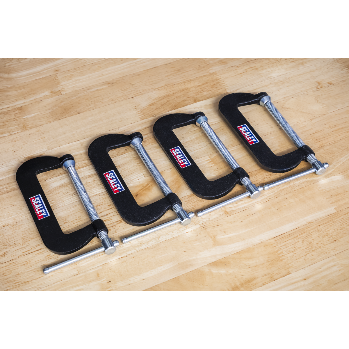 Sealey GCC02 Junior C-Clamp Set 76 x 35mm 4pc