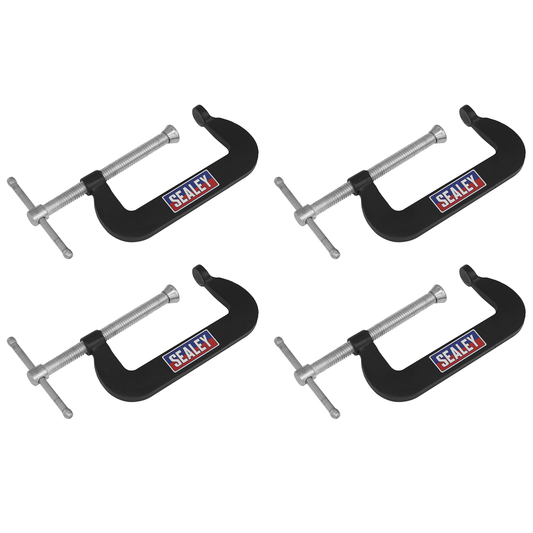 Sealey GCC02 Junior C-Clamp Set 76 x 35mm 4pc