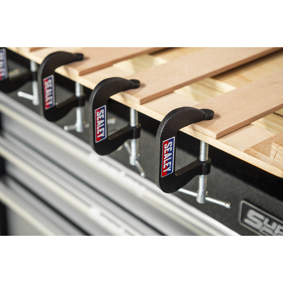Sealey GCC05 Junior C-Clamp Set 28 x 28mm 8pc
