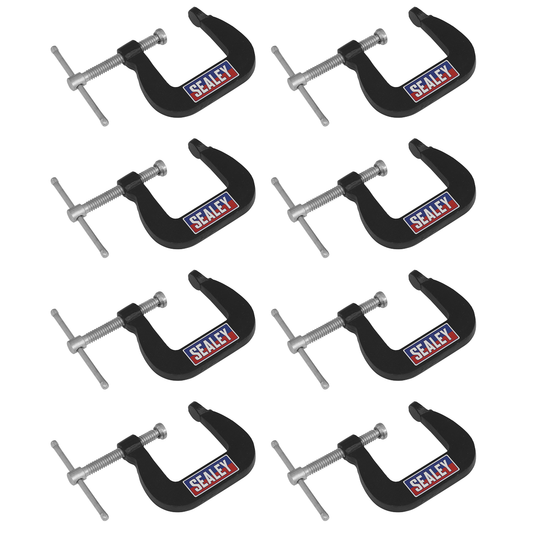 Sealey GCC05 Junior C-Clamp Set 28 x 28mm 8pc
