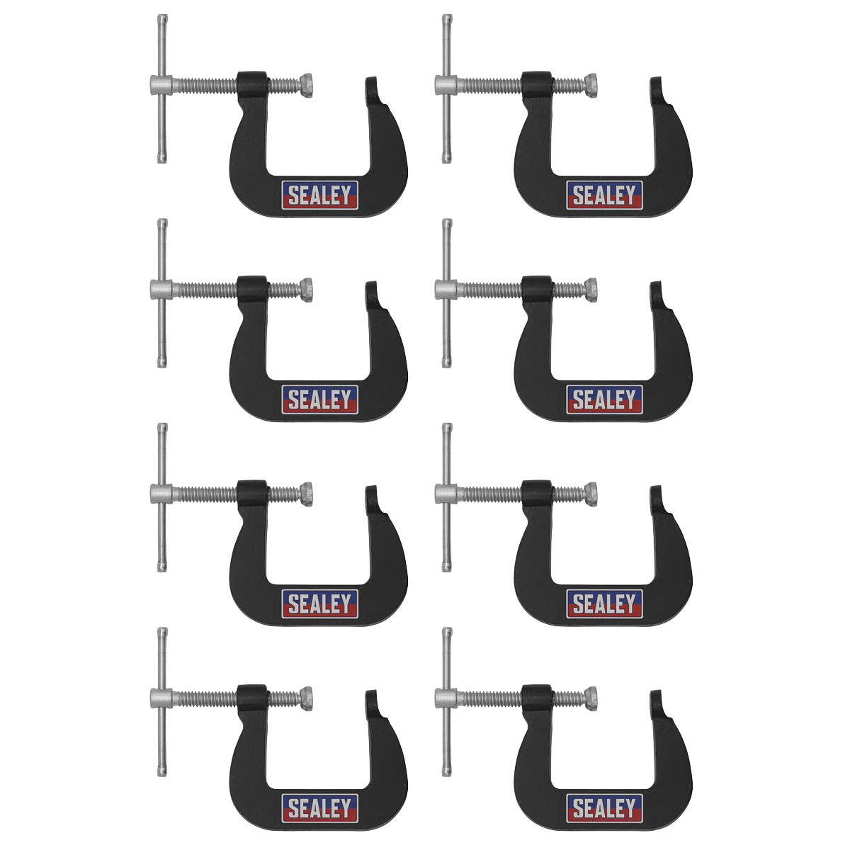 Sealey GCC05 Junior C-Clamp Set 28 x 28mm 8pc