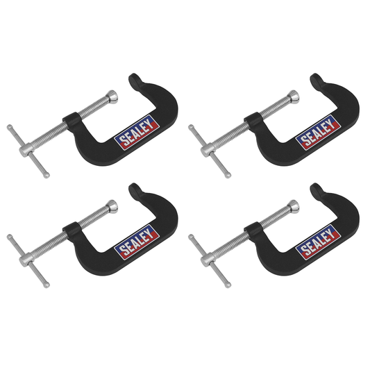 Sealey GCC06 Junior C-Clamp Set 51 x 32mm 4pc