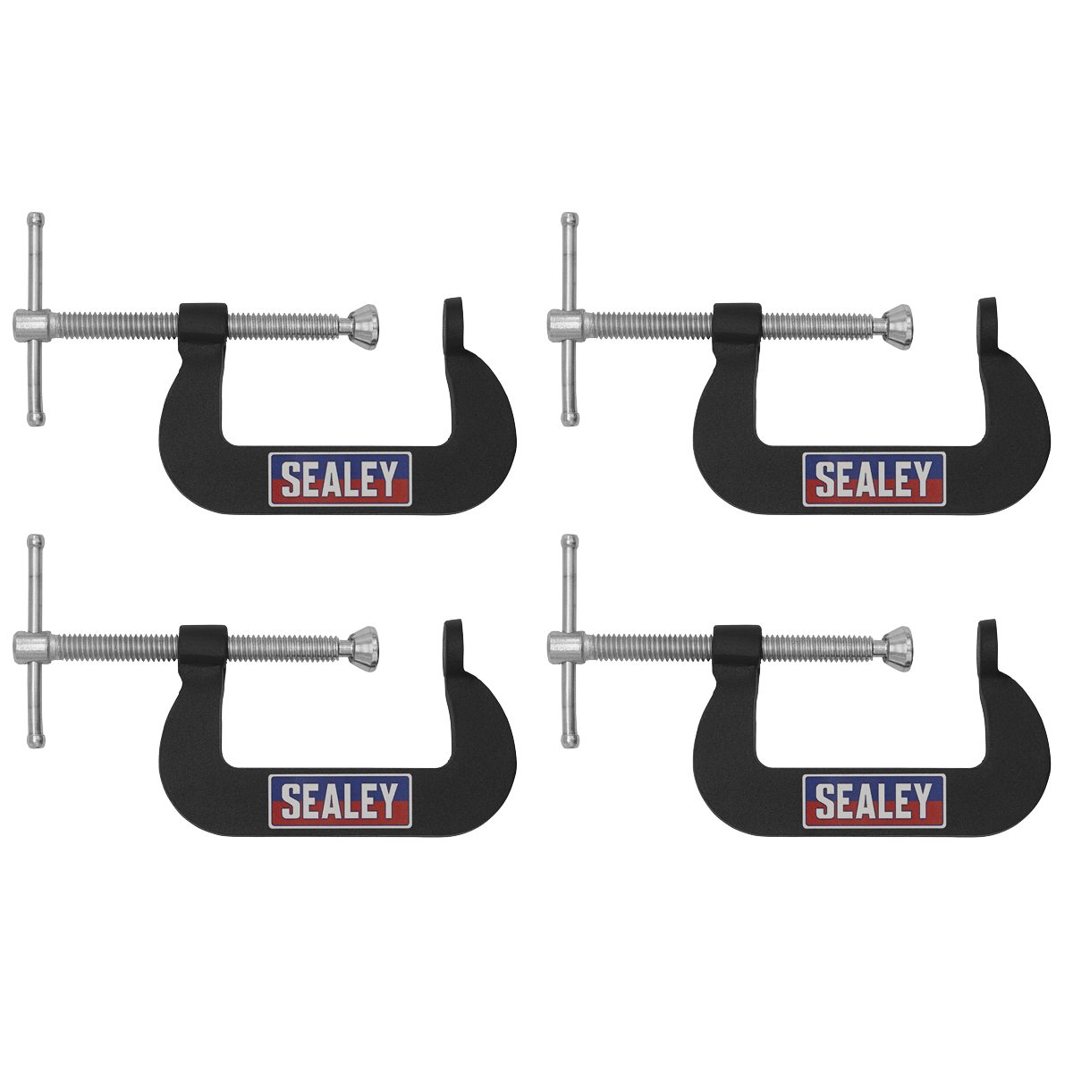Sealey GCC06 Junior C-Clamp Set 51 x 32mm 4pc